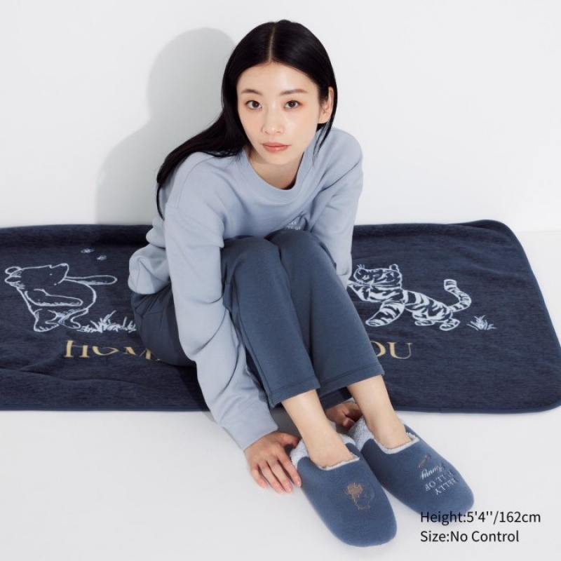 Uniqlo Winnie the Pooh Collection Pantoffels Dames Blauw | 2297416