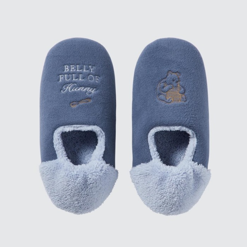 Uniqlo Winnie the Pooh Collection Pantoffels Dames Blauw | 2297416
