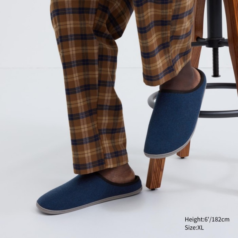 Uniqlo Wool Like Pantoffels Dames Blauw | 5638403