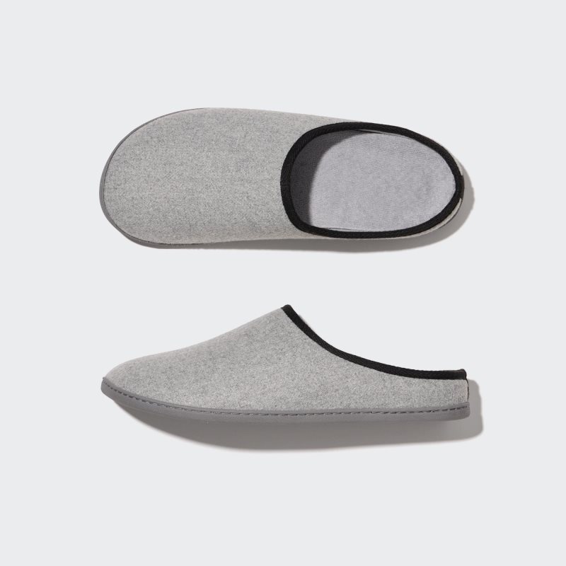 Uniqlo Wool Like Rubber Sole Pantoffels Heren Grijs | 5870088