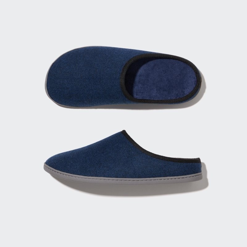 Uniqlo Wool Like Rubber Sole Pantoffels Heren Blauw | 5919668