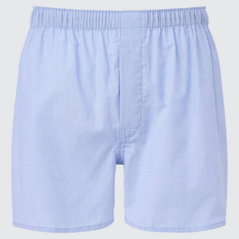 Uniqlo Woven Broadcloth Boxer Ondergoed Heren Blauw | 8532485