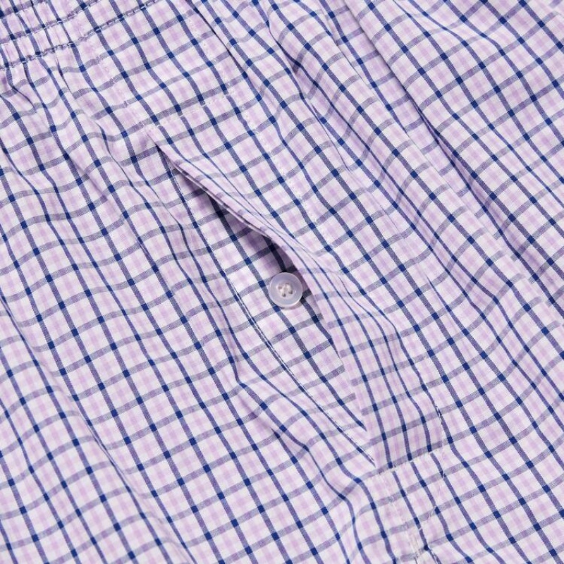 Uniqlo Woven Checked Boxer Ondergoed Heren Paars | 795249