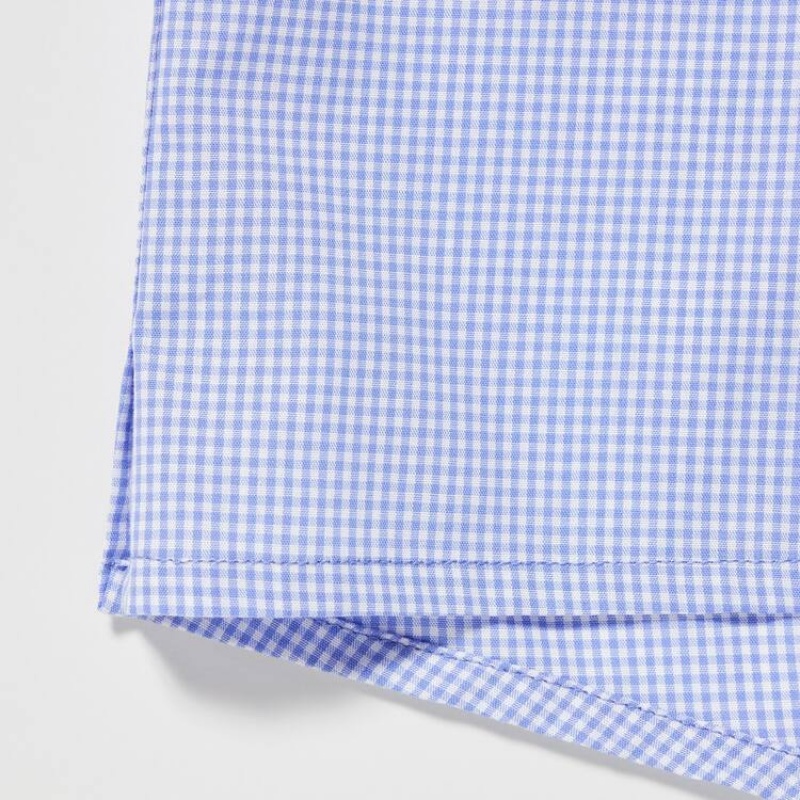 Uniqlo Woven Checked Boxer Ondergoed Heren Blauw | 6433502
