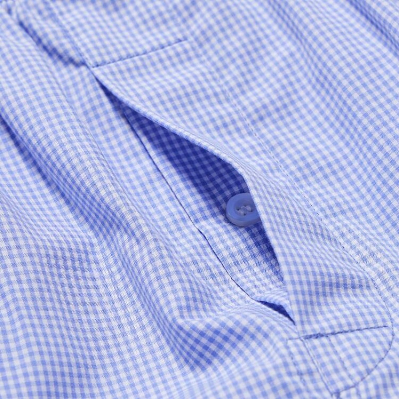 Uniqlo Woven Checked Boxer Ondergoed Heren Blauw | 6433502