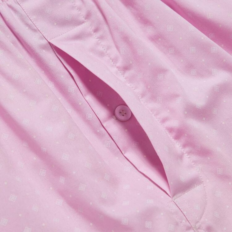 Uniqlo Woven Patterned Boxer Ondergoed Heren Roze | 94999