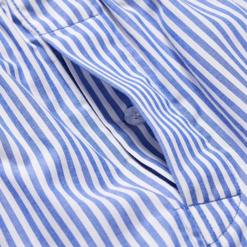 Uniqlo Woven Striped Boxer Ondergoed Heren Blauw | 9674126
